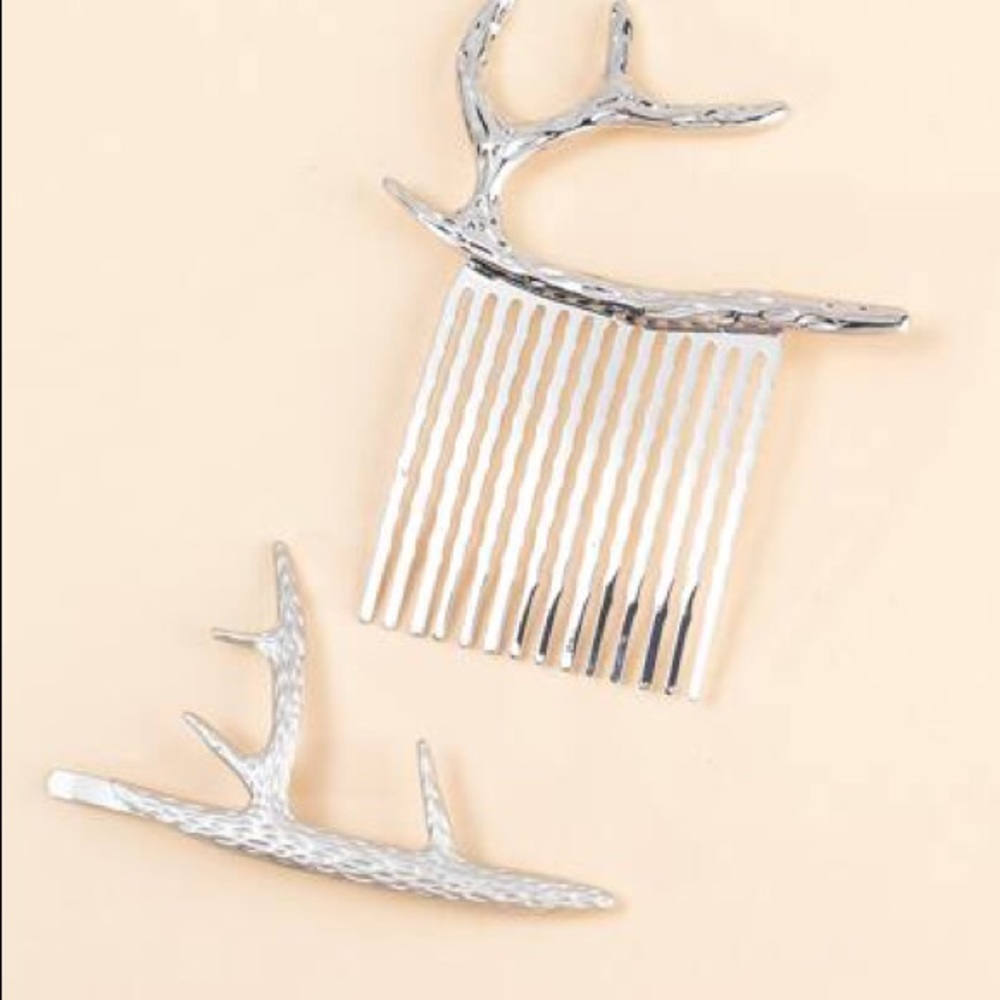 Beautiful 2pcs Antlers Decor Hair Clip